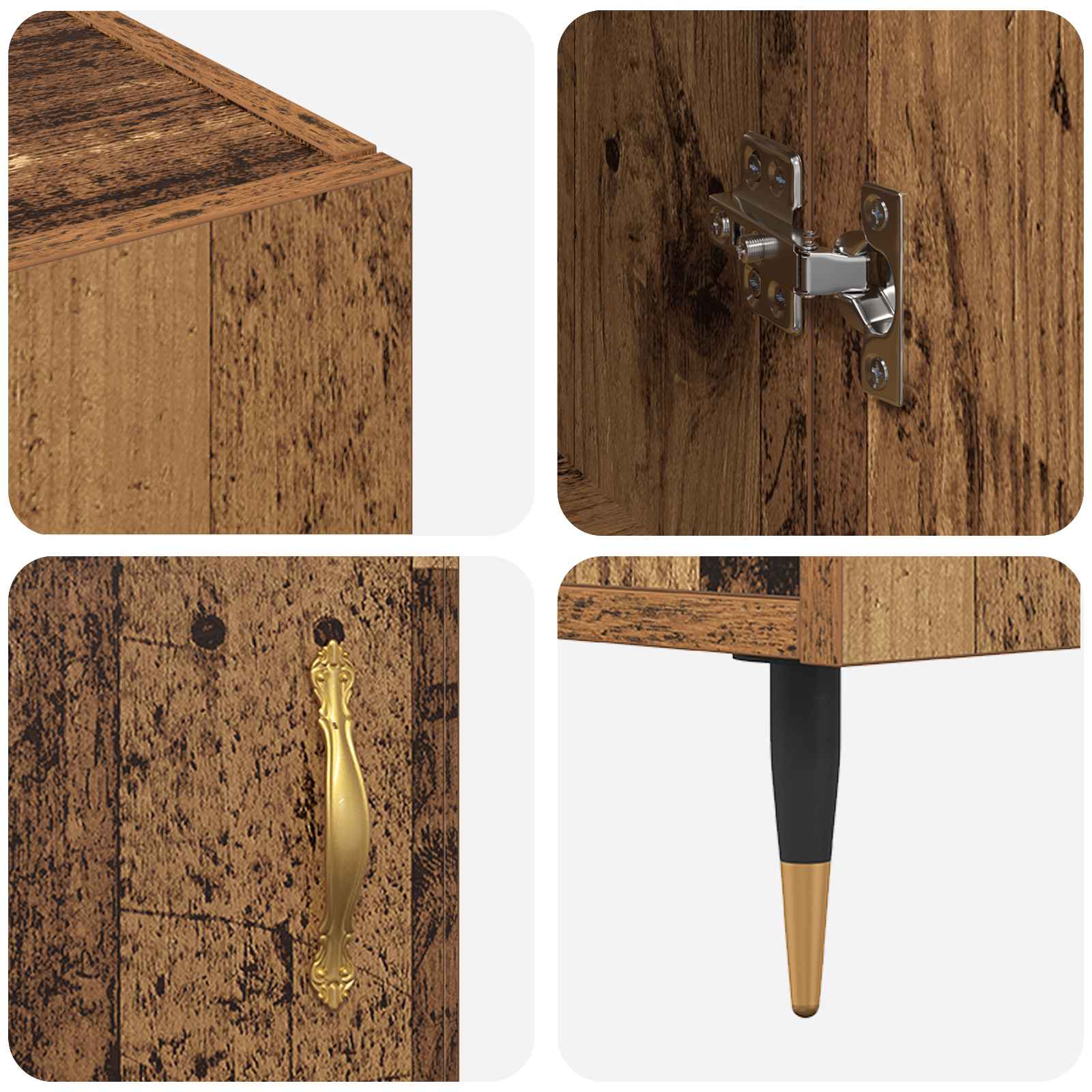 Buffet Bois ancien 90 x 34 x 80 cm Bois d'ingénierie - XIOS