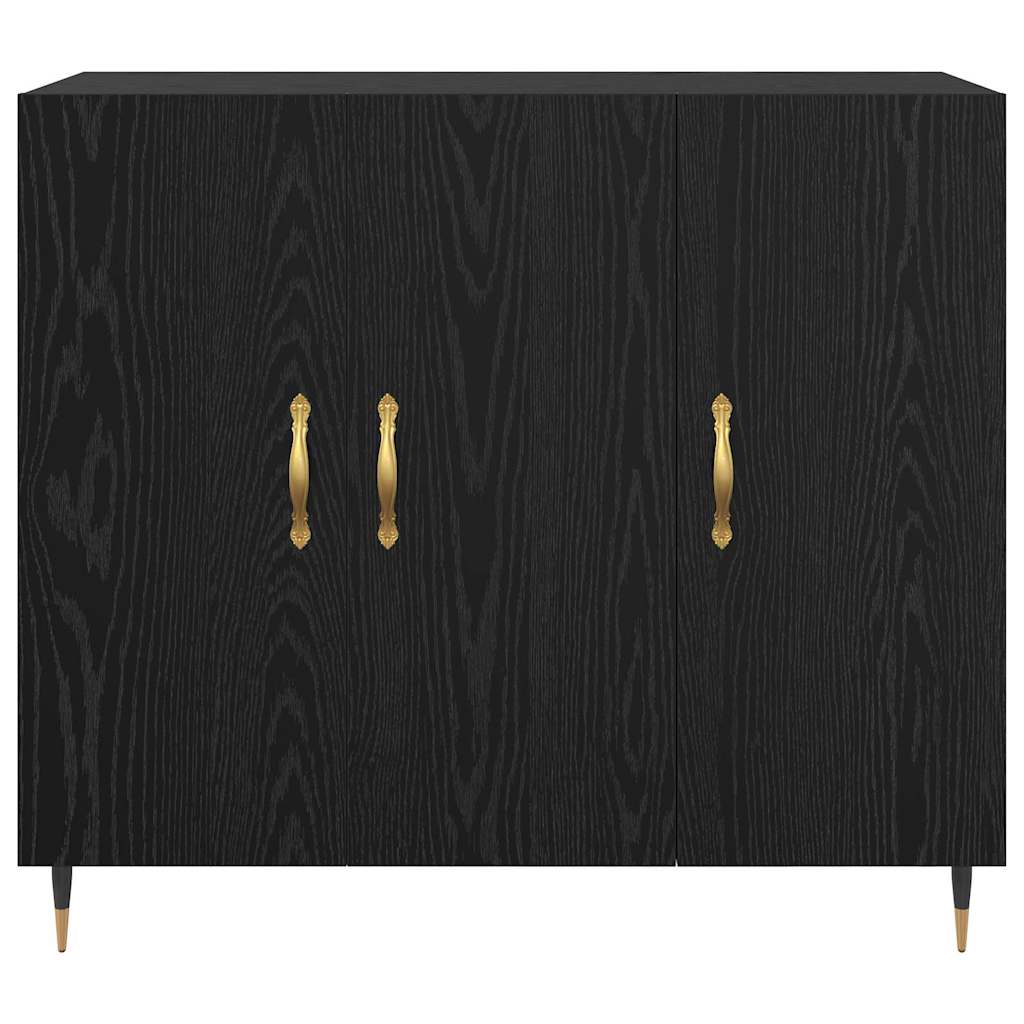 Buffet Noir 90 x 34 x 80 cm Bois d'ingénierie - XIOS