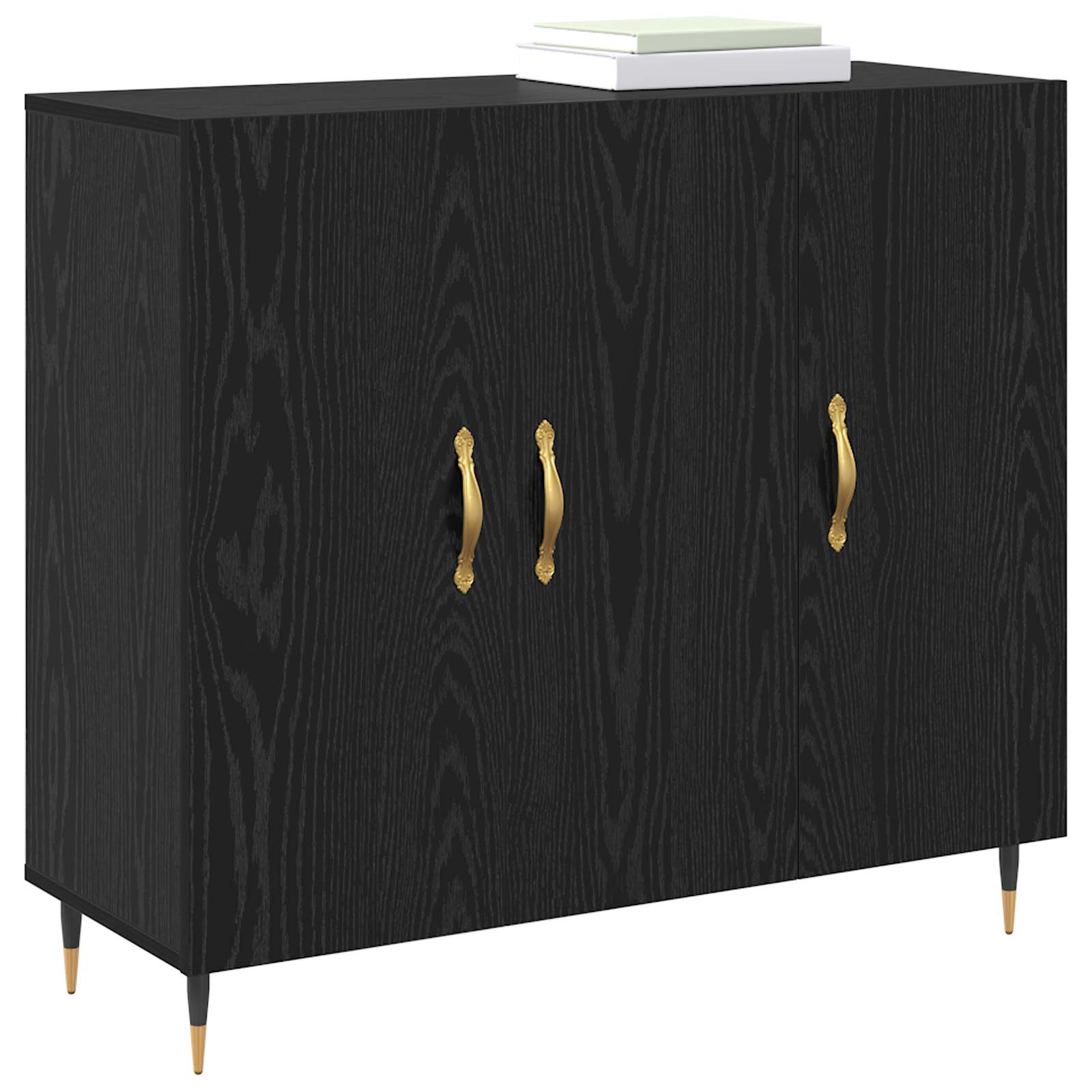 Buffet Chêne noir 90 x 34 x 80 cm Bois d'ingénierie - XIOS
