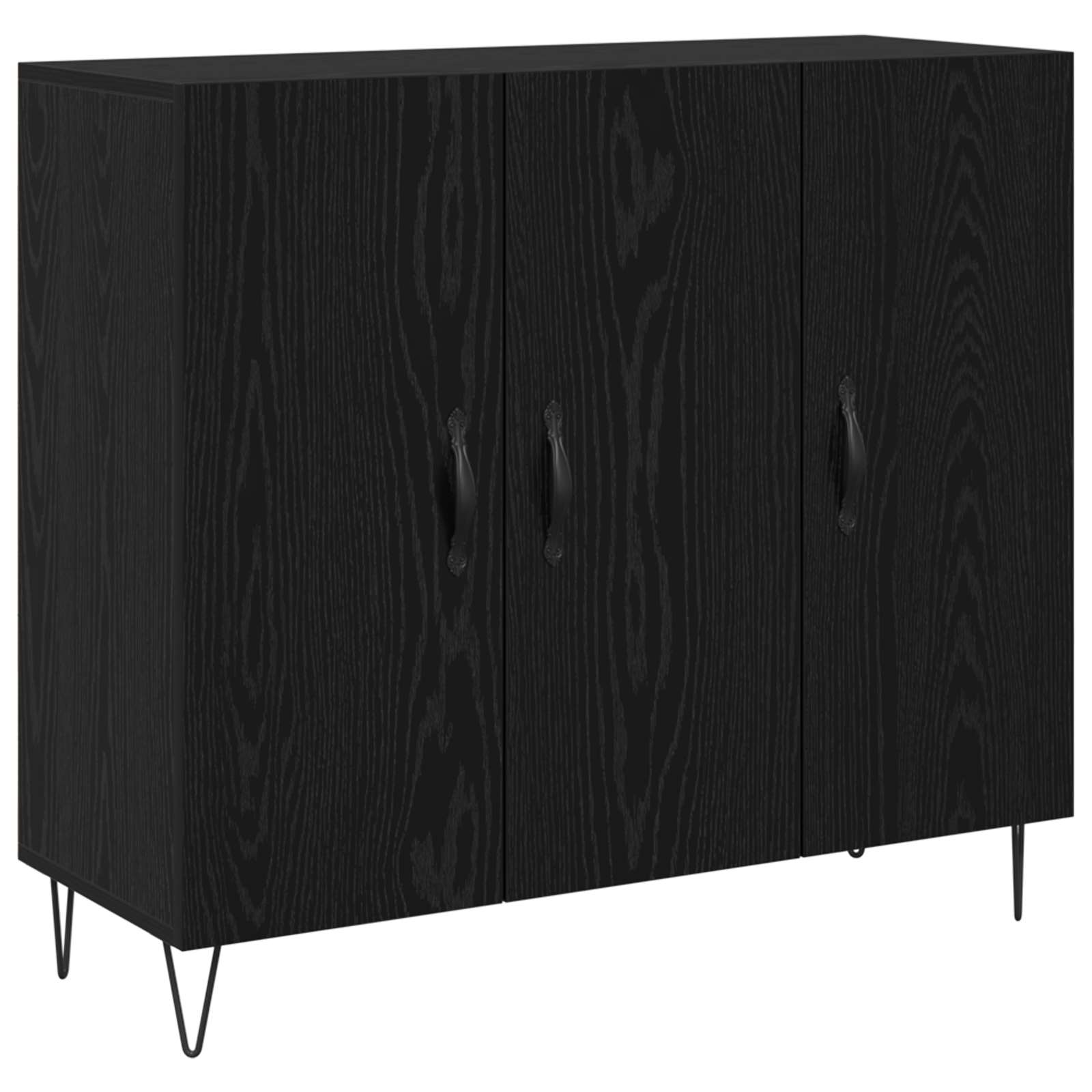 Buffet Chêne noir 90 x 32,5 x 80 cm Bois d'ingénierie - XIOS