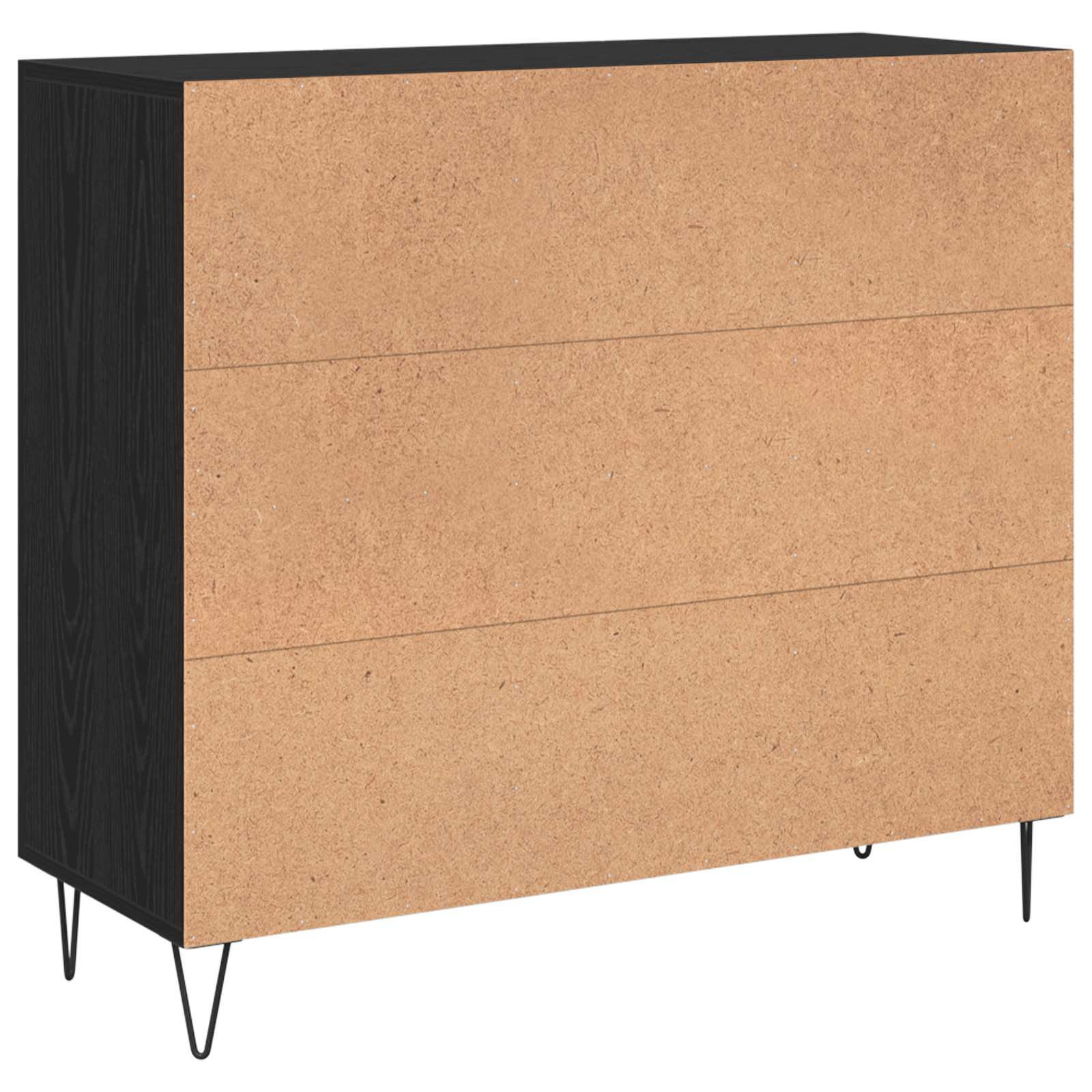 Buffet Chêne noir 90 x 32,5 x 80 cm Bois d'ingénierie - XIOS