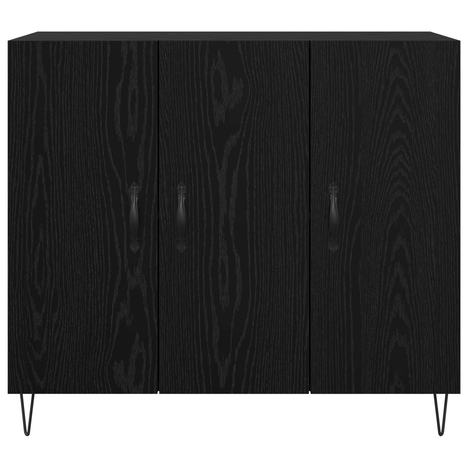 Buffet Chêne noir 90 x 32,5 x 80 cm Bois d'ingénierie - XIOS