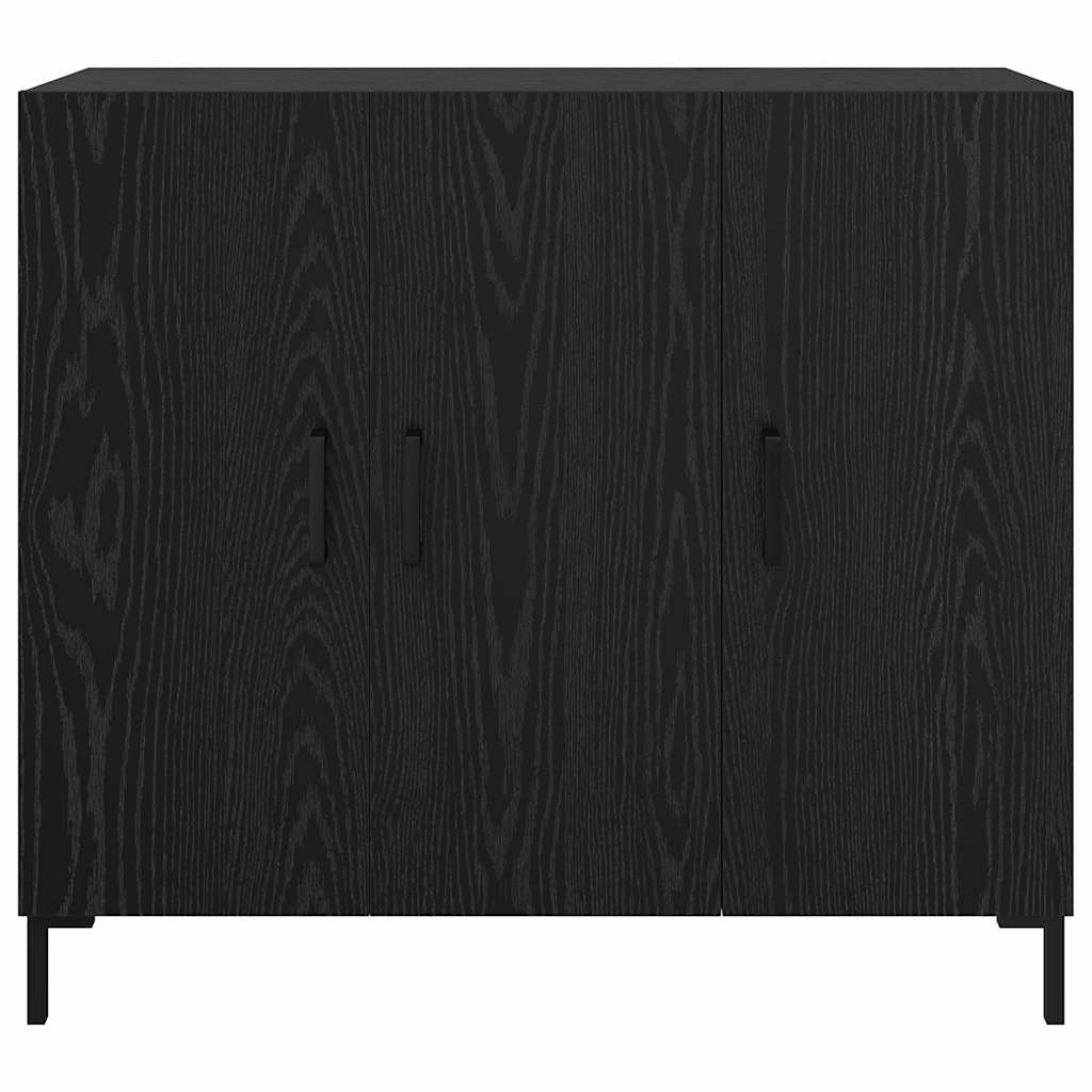 Buffet Noir 90 x 34 x 80 cm Bois d'ingénierie - XIOS