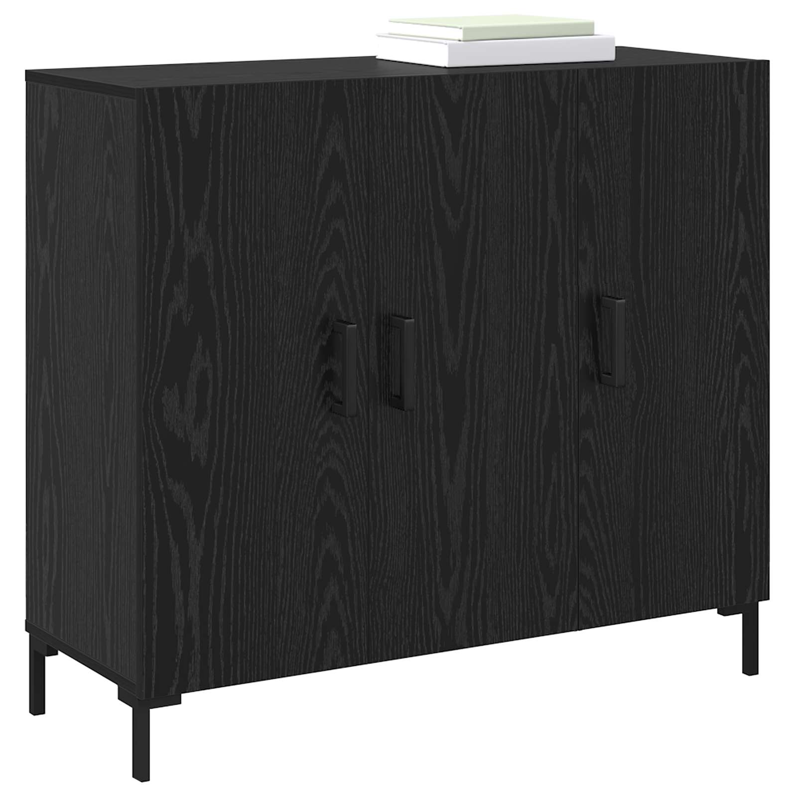 Buffet Chêne noir 90 x 34 x 80 cm Bois d'ingénierie - XIOS