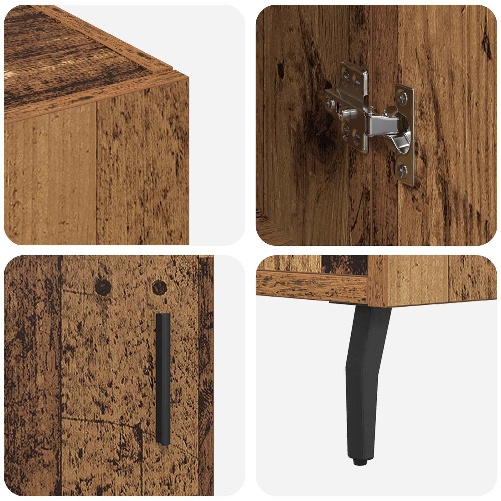 Buffet Bois ancien 90 x 34 x 80 cm Bois d'ingénierie - XIOS
