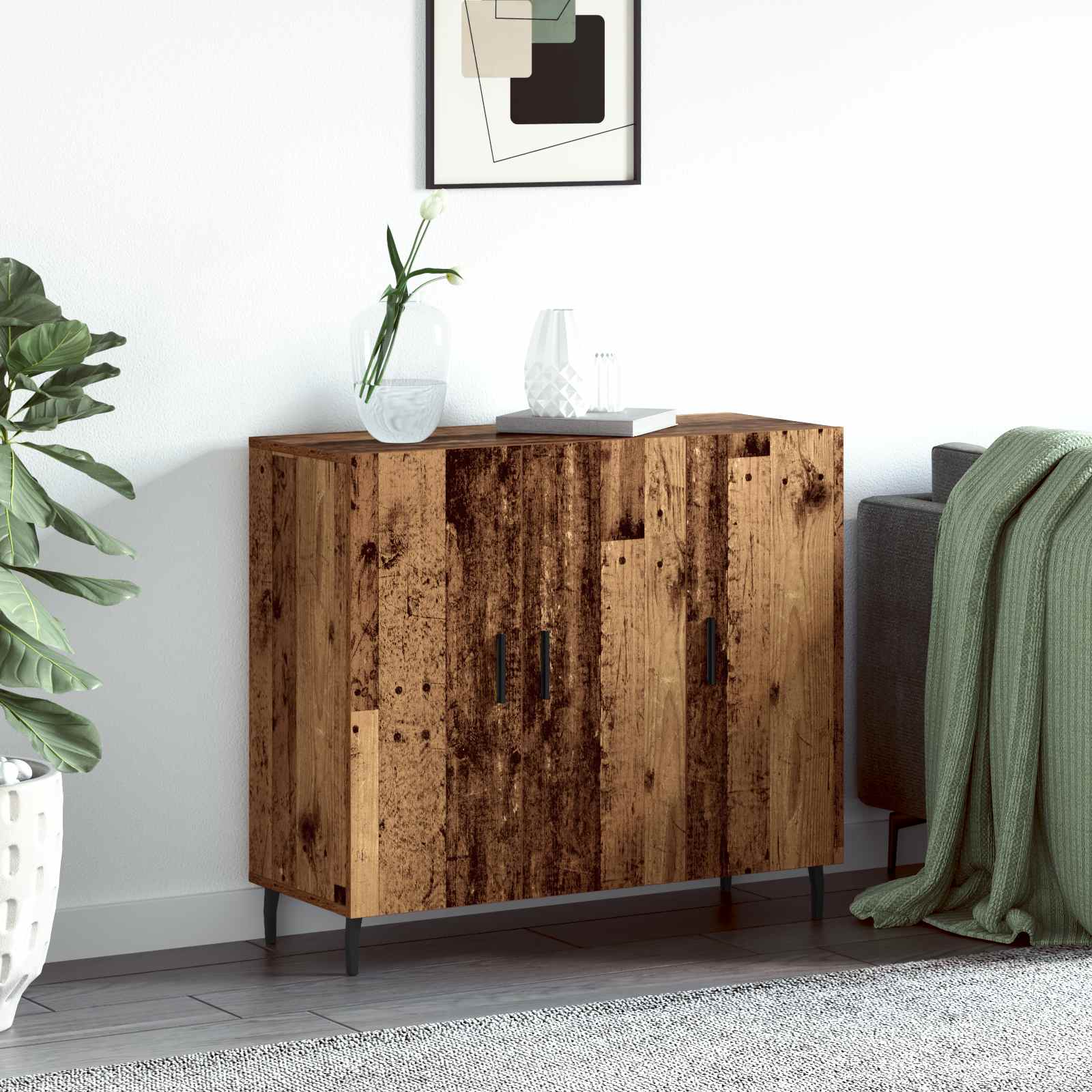 Buffet Bois ancien 90 x 34 x 80 cm Bois d'ingénierie - XIOS