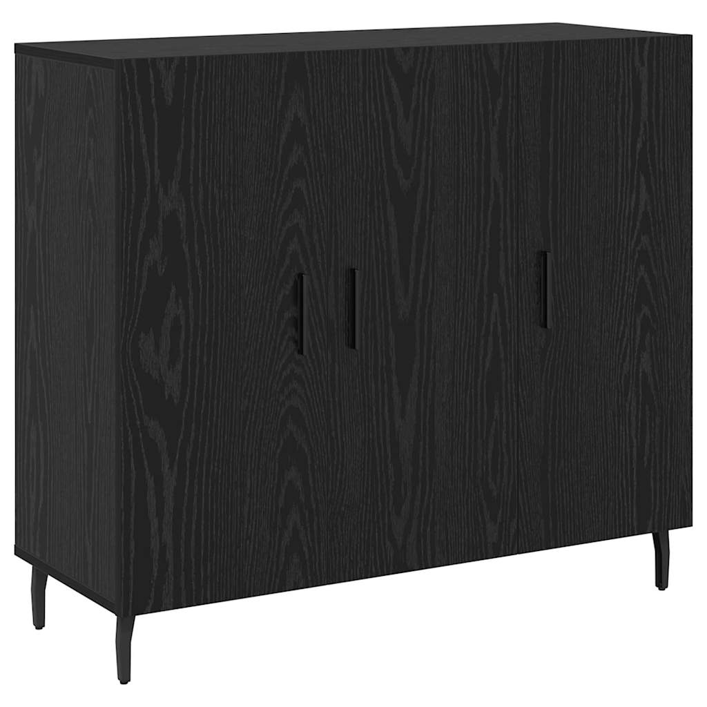 Buffet Noir 90 x 34 x 80 cm Bois d'ingénierie - XIOS
