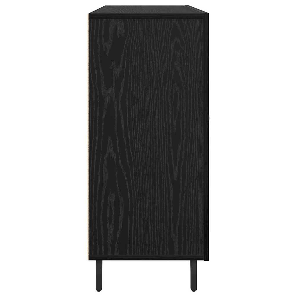 Buffet Noir 90 x 34 x 80 cm Bois d'ingénierie - XIOS