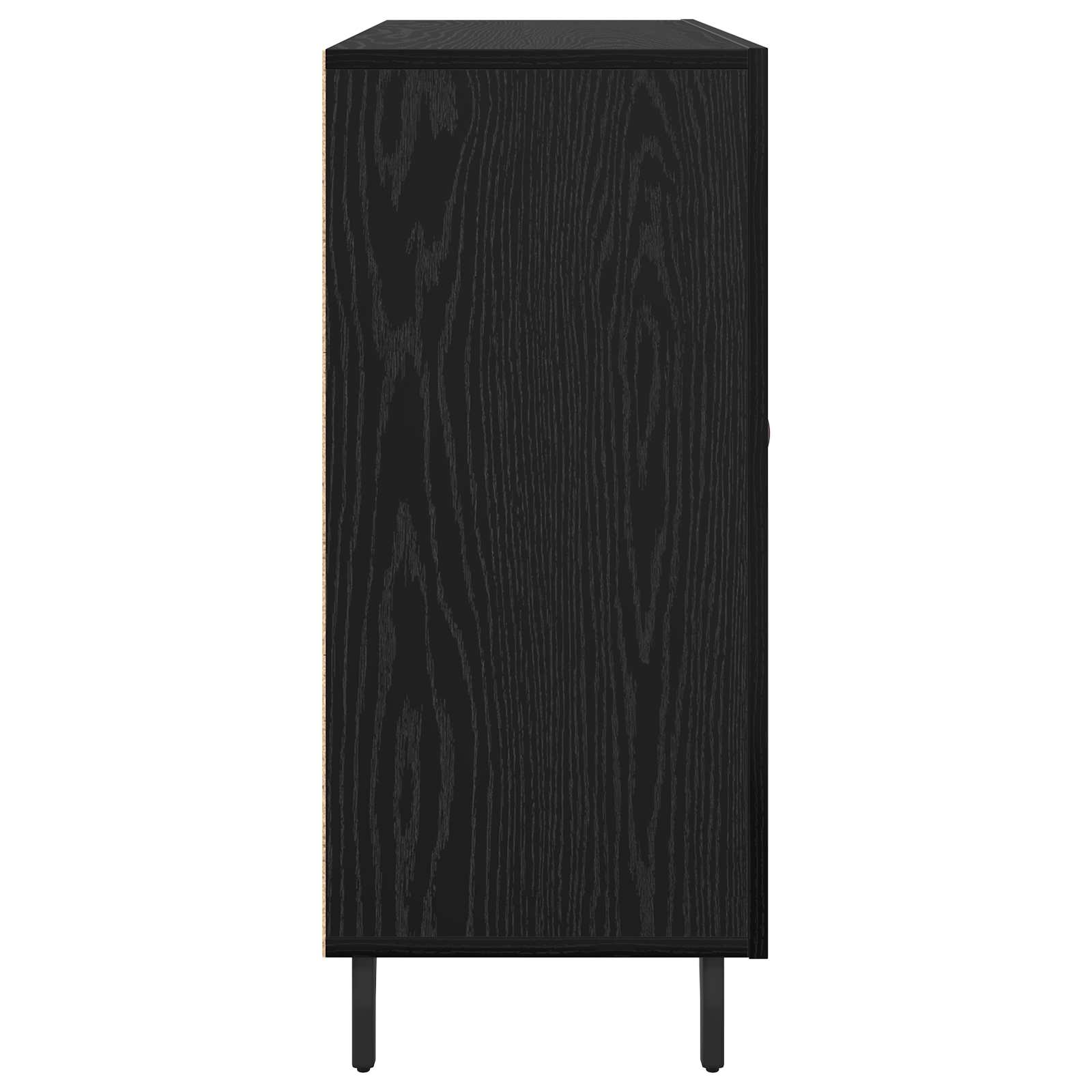 Buffet Chêne noir 90 x 34 x 80 cm Bois d'ingénierie - XIOS