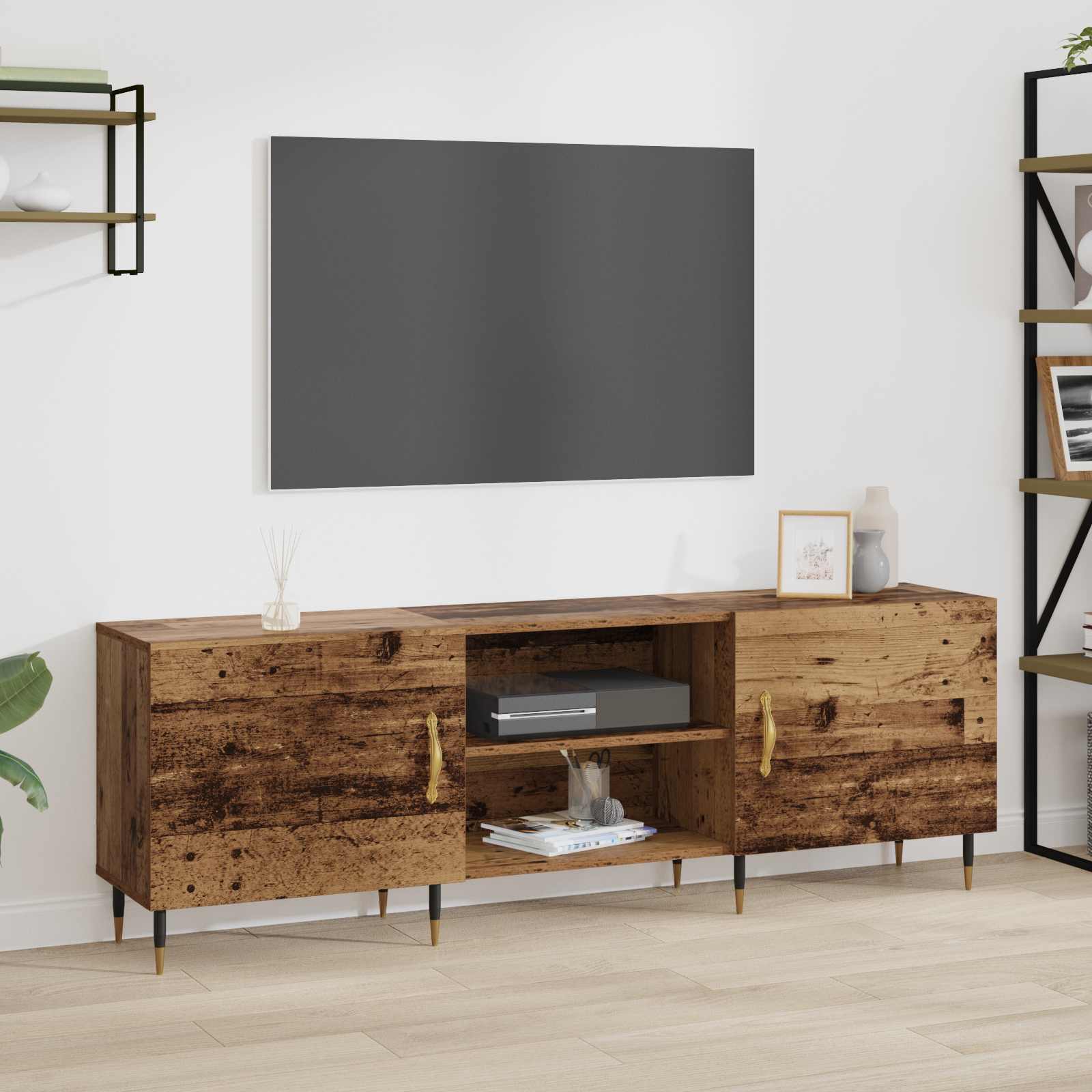 Meuble TV Bois ancien 150 x 30 x 50 cm Bois d'ingénierie - XIOS