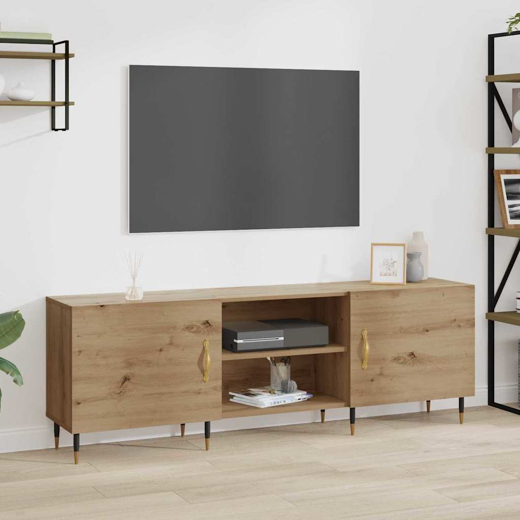Meuble TV chêne artisanal 150 x 30 x 50 cm Bois d'ingénierie - XIOS