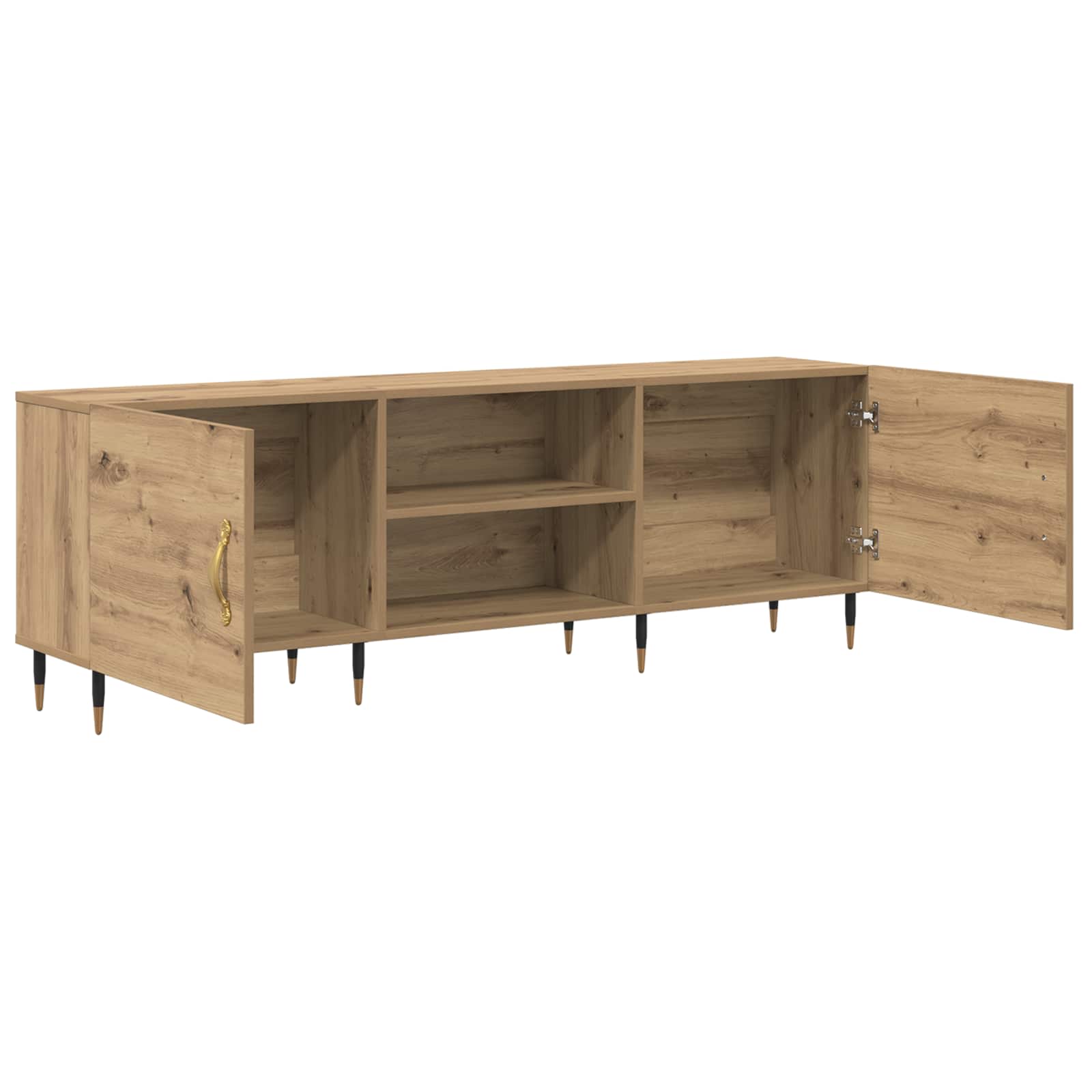 Meuble TV chêne artisanal 150 x 30 x 50 cm Bois d'ingénierie - XIOS