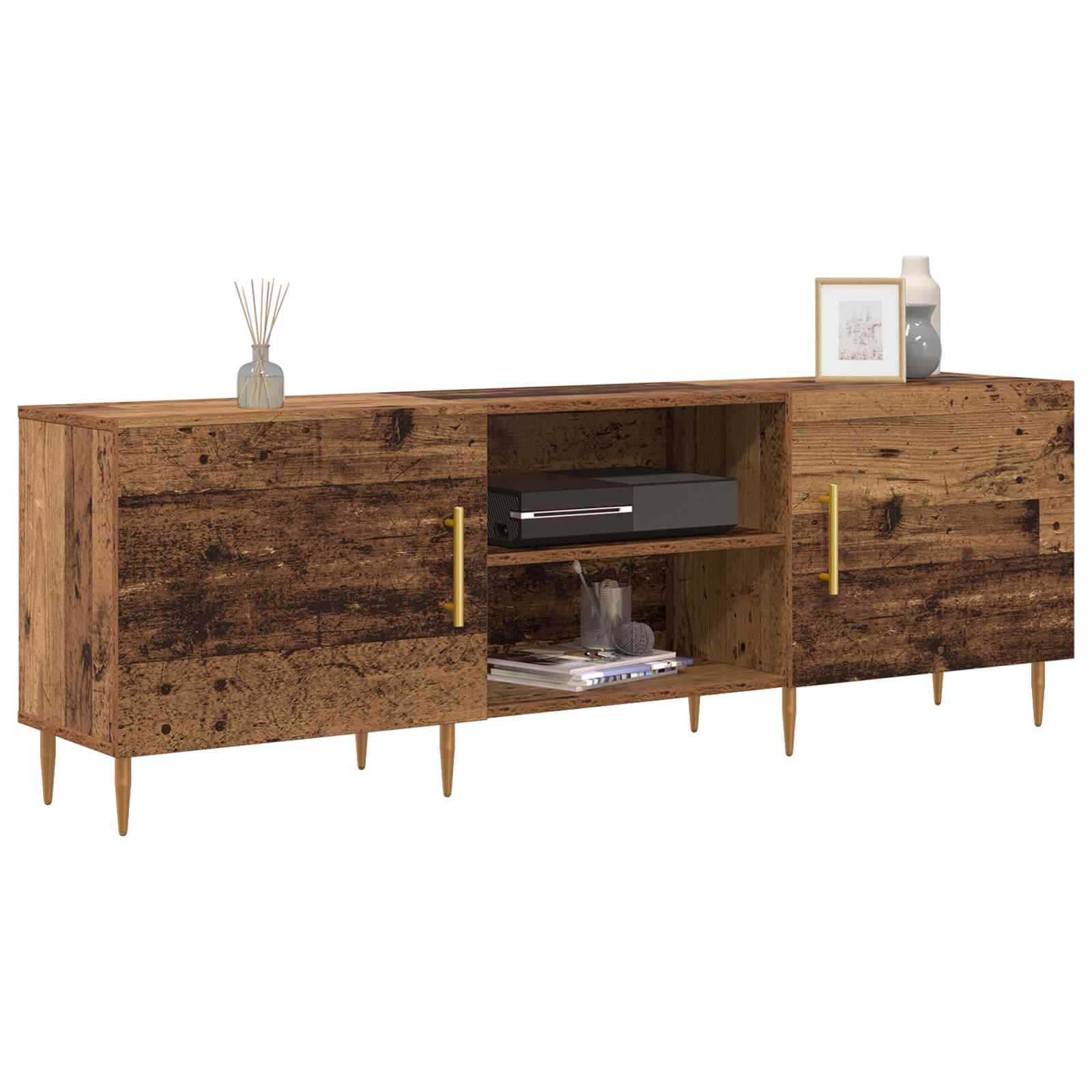 Meuble TV Bois ancien 150 x 30 x 50 cm Bois d'ingénierie - XIOS