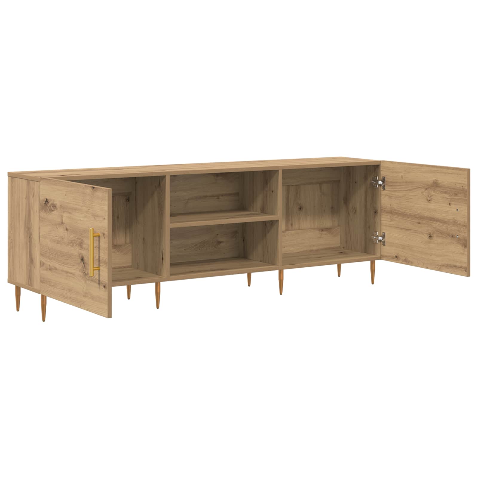 Meuble TV chêne artisanal 150 x 30 x 50 cm Bois d'ingénierie - XIOS