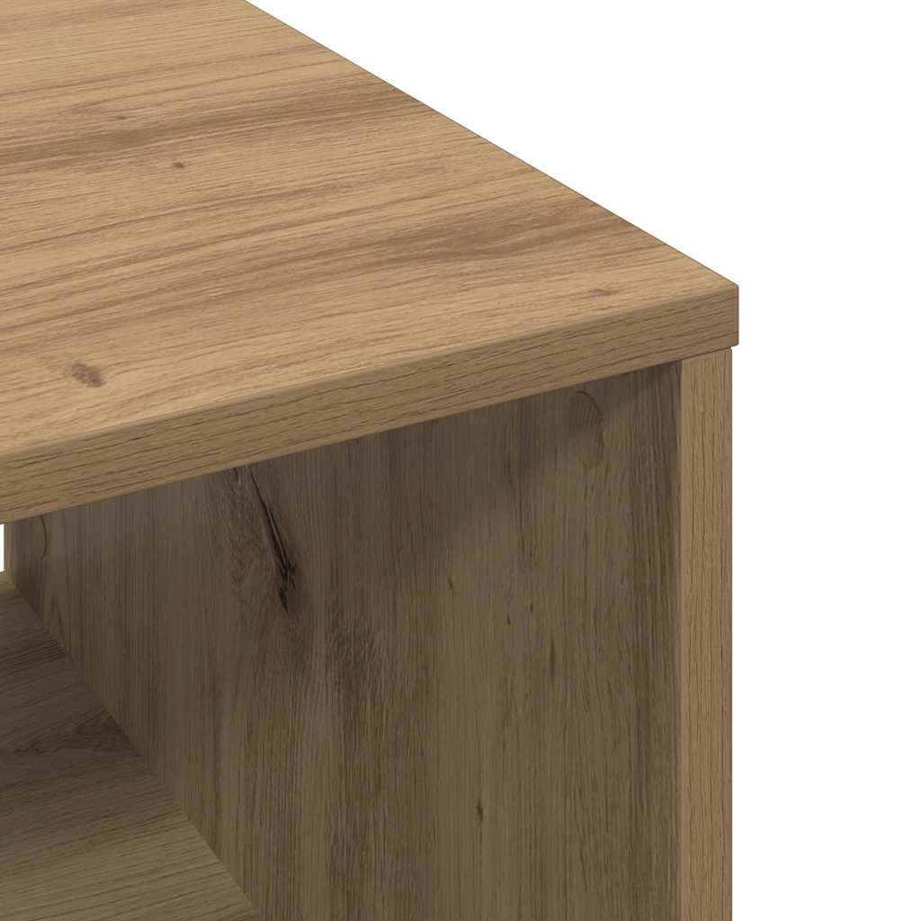 Table basse chêne artisanal 60 x 50 x 40 cm Bois d'ingénierie - XIOS