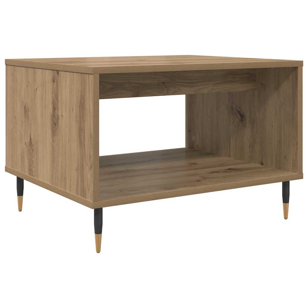 Table basse chêne artisanal 60 x 50 x 40 cm Bois d'ingénierie - XIOS