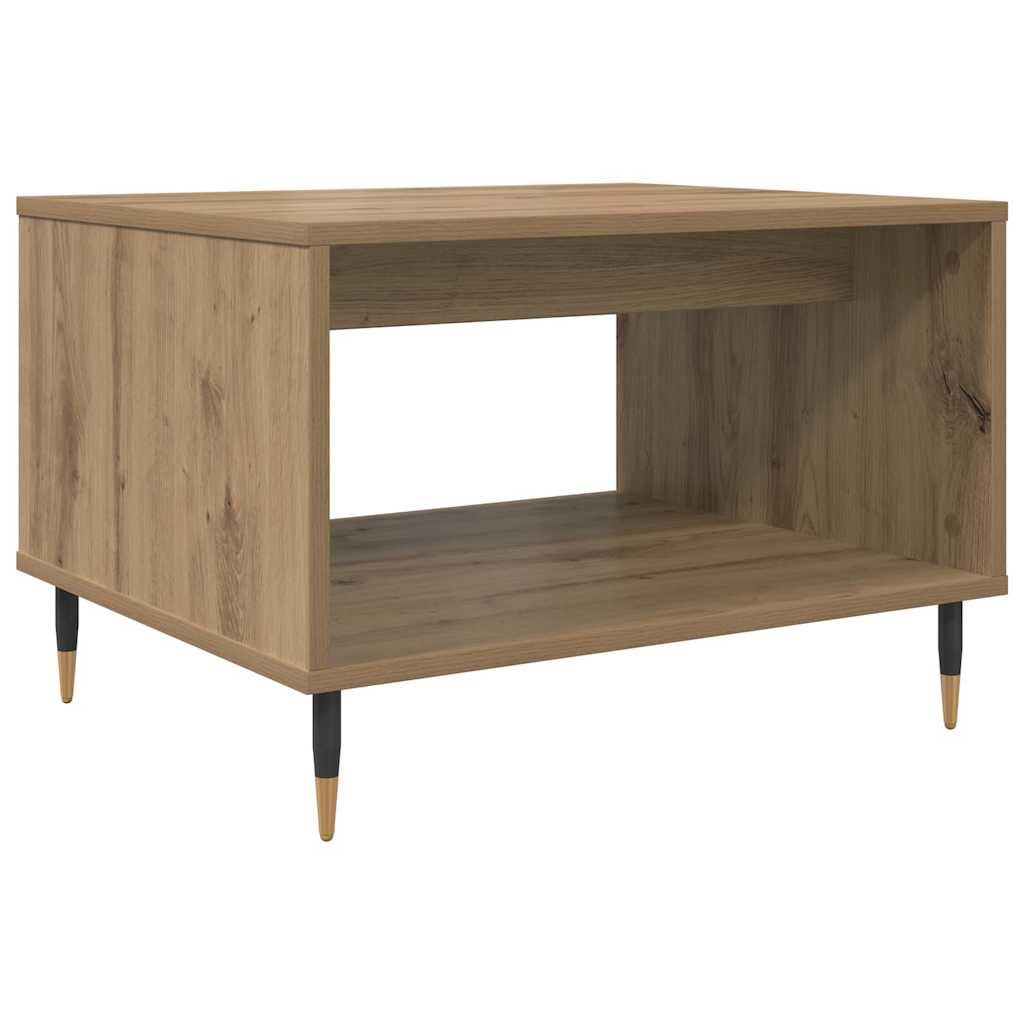 Table basse chêne artisanal 60 x 50 x 40 cm Bois d'ingénierie - XIOS