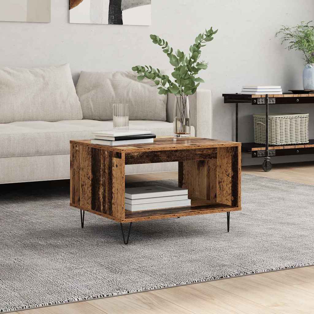 Table basse Bois ancien 60 x 50 x 40 cm Bois d'ingénierie - XIOS