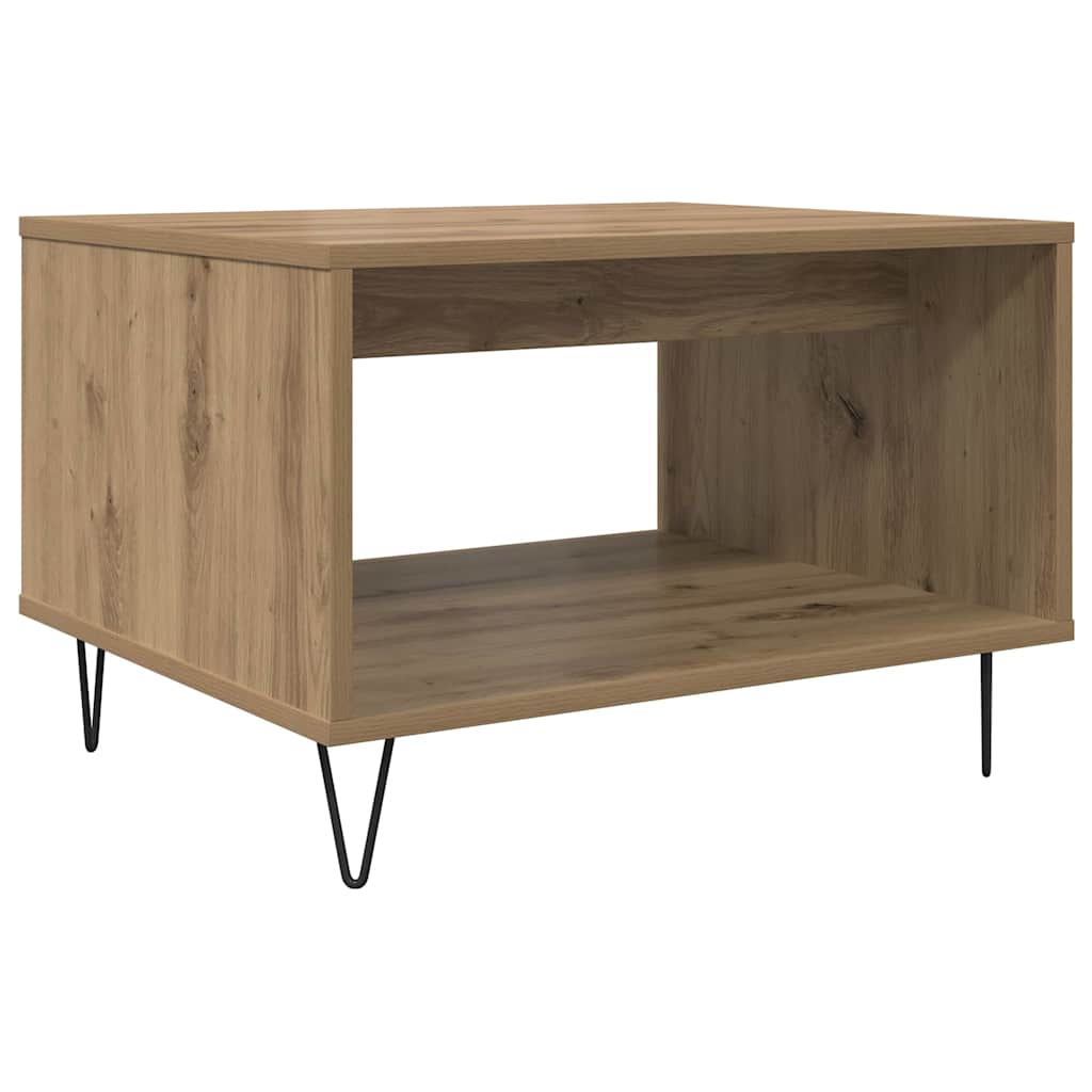 Table basse chêne artisanal 60 x 50 x 40 cm Bois d'ingénierie - XIOS