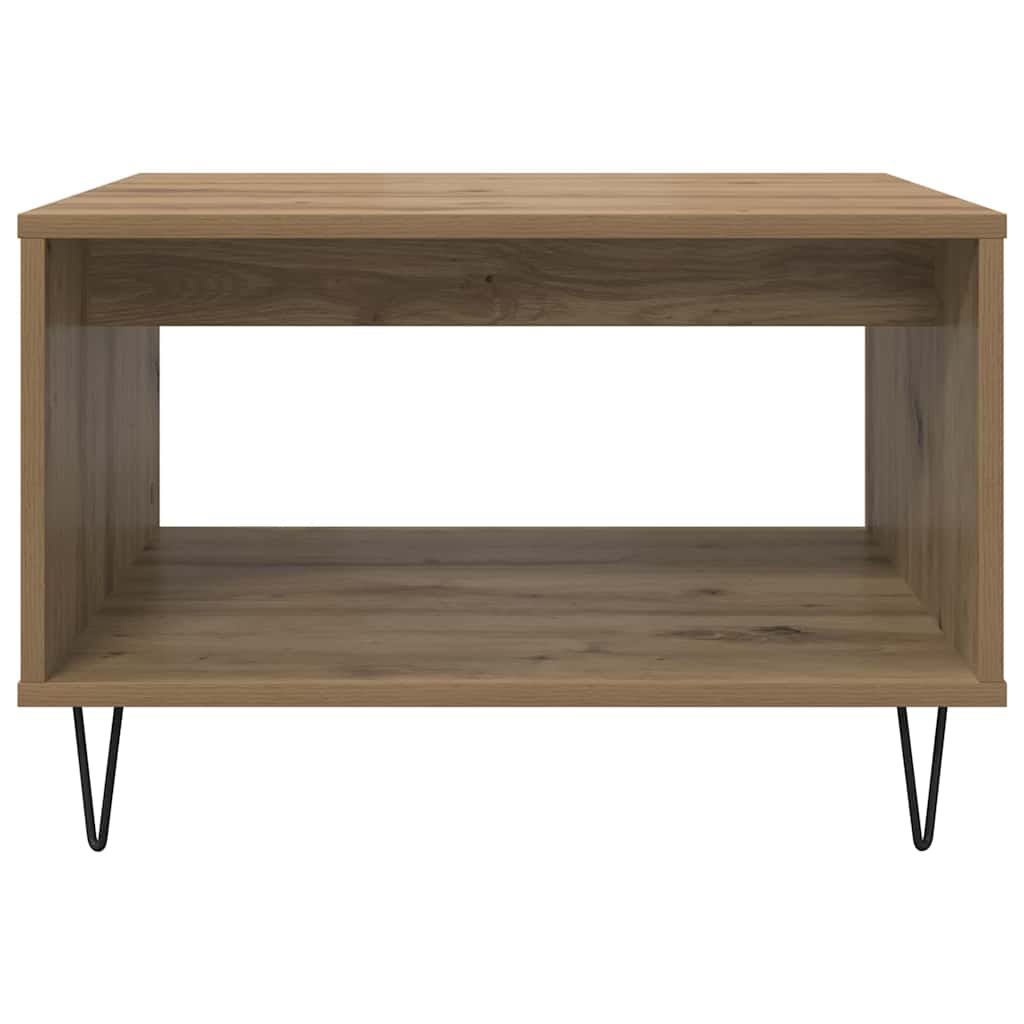 Table basse chêne artisanal 60 x 50 x 40 cm Bois d'ingénierie - XIOS