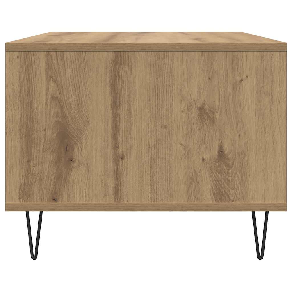Table basse chêne artisanal 60 x 50 x 40 cm Bois d'ingénierie - XIOS