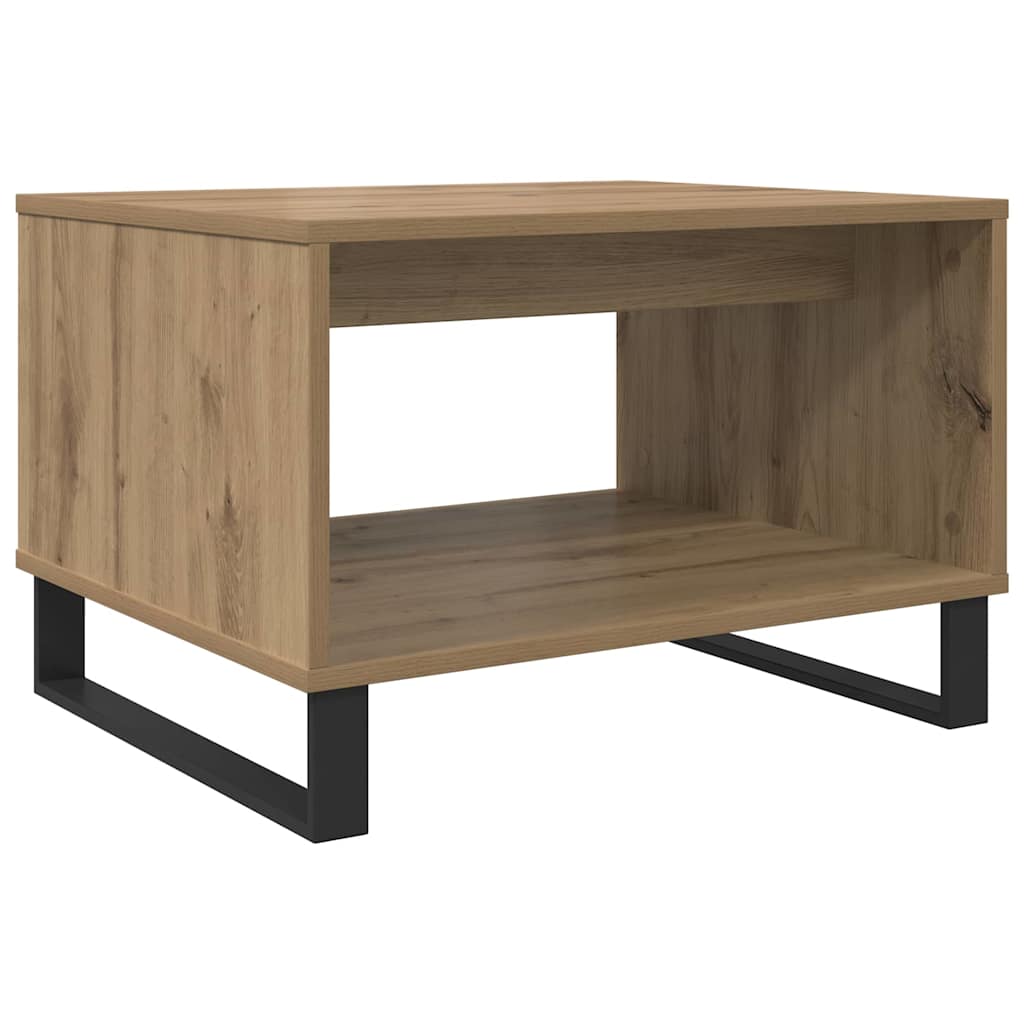 Table basse chêne artisanal 60 x 50 x 40 cm Bois d'ingénierie - XIOS
