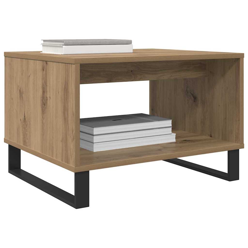 Table basse chêne artisanal 60 x 50 x 40 cm Bois d'ingénierie - XIOS