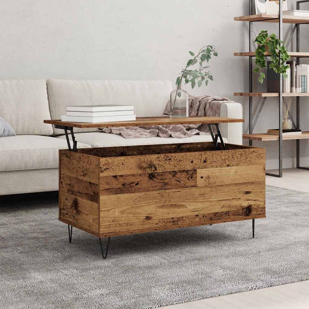 Table basse Bois ancien 90 x 44.5 x 45 cm Bois d'ingénierie - XIOS