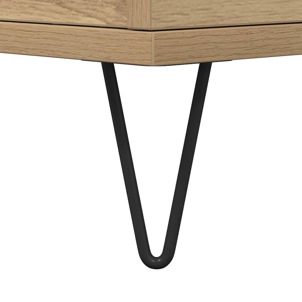 Table basse chêne artisanal 90 x 44.5 x 45 cm Bois d'ingénierie - XIOS