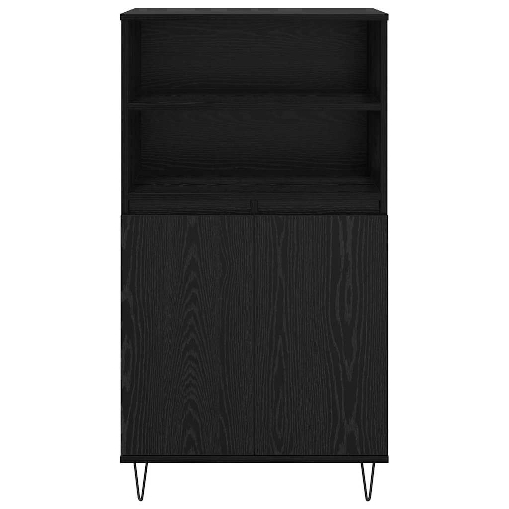 Haut Armoire Noir 60 x 36 x 110 cm Bois d'ingénierie - XIOS