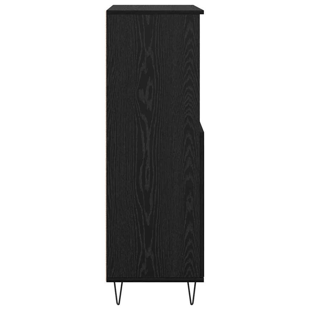 Haut Armoire Noir 60 x 36 x 110 cm Bois d'ingénierie - XIOS