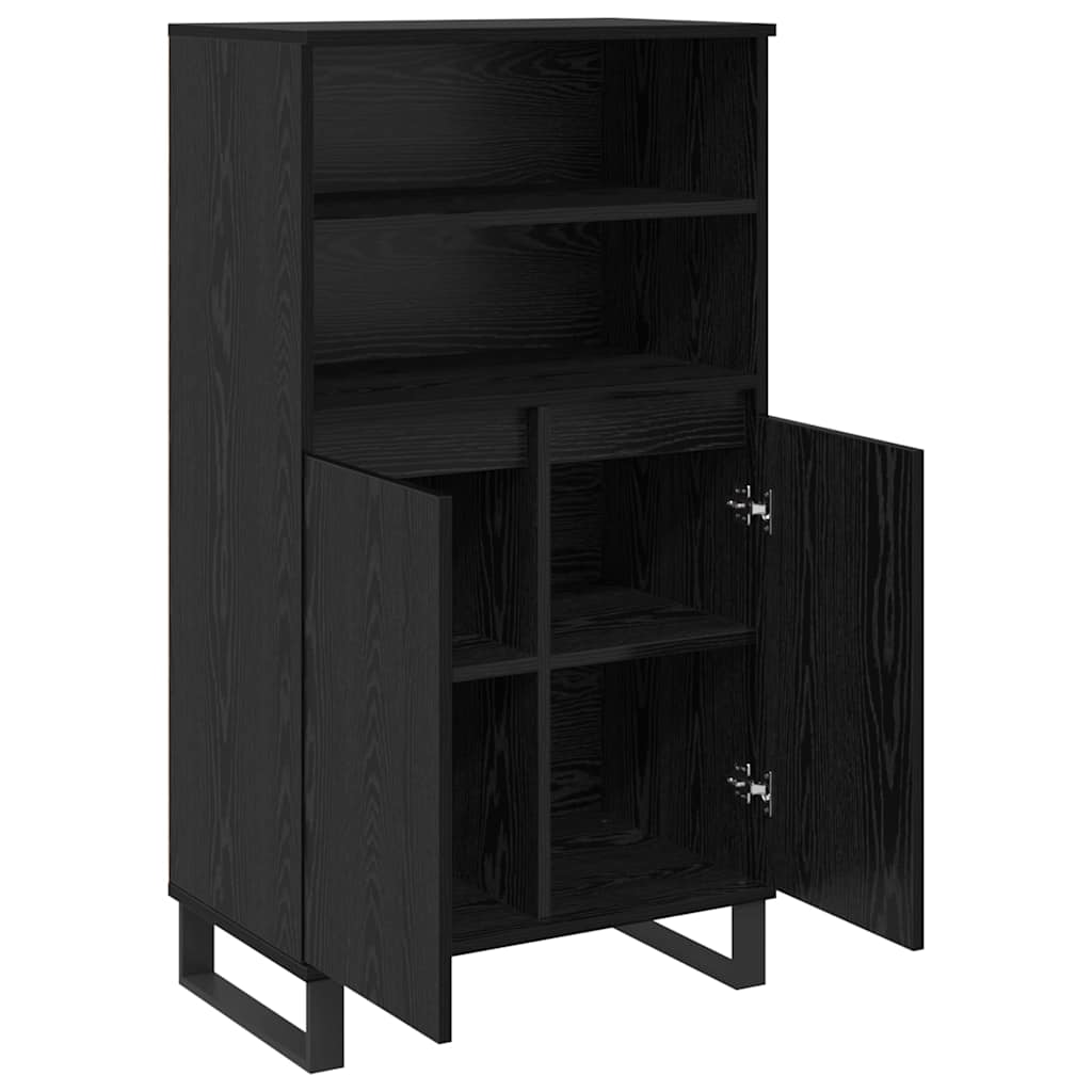 Haut Armoire Noir 60 x 36 x 110 cm Bois d'ingénierie - XIOS