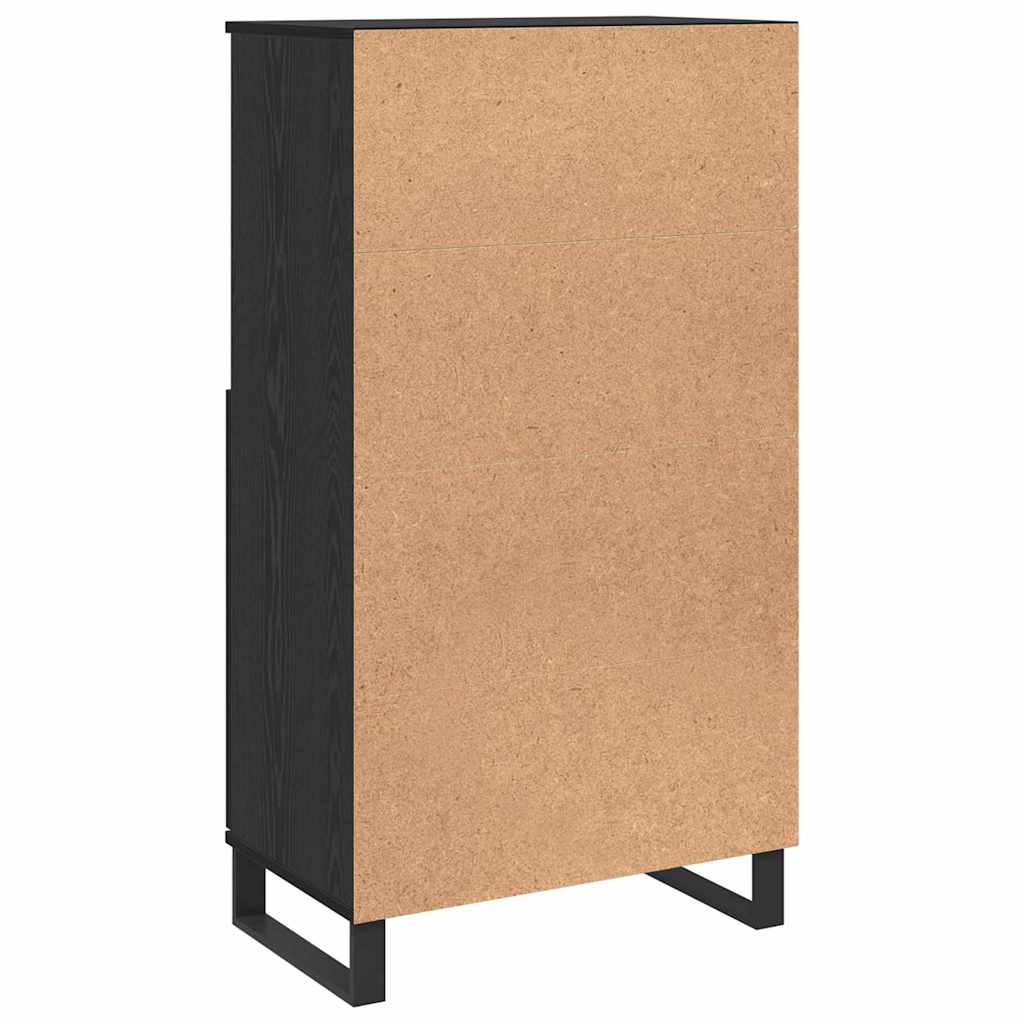 Haut Armoire Noir 60 x 36 x 110 cm Bois d'ingénierie - XIOS