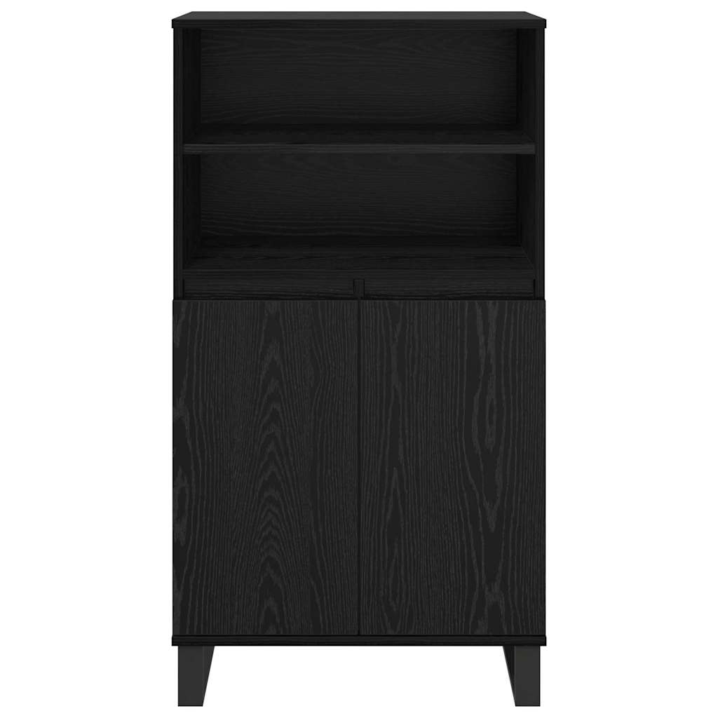 Haut Armoire Noir 60 x 36 x 110 cm Bois d'ingénierie - XIOS