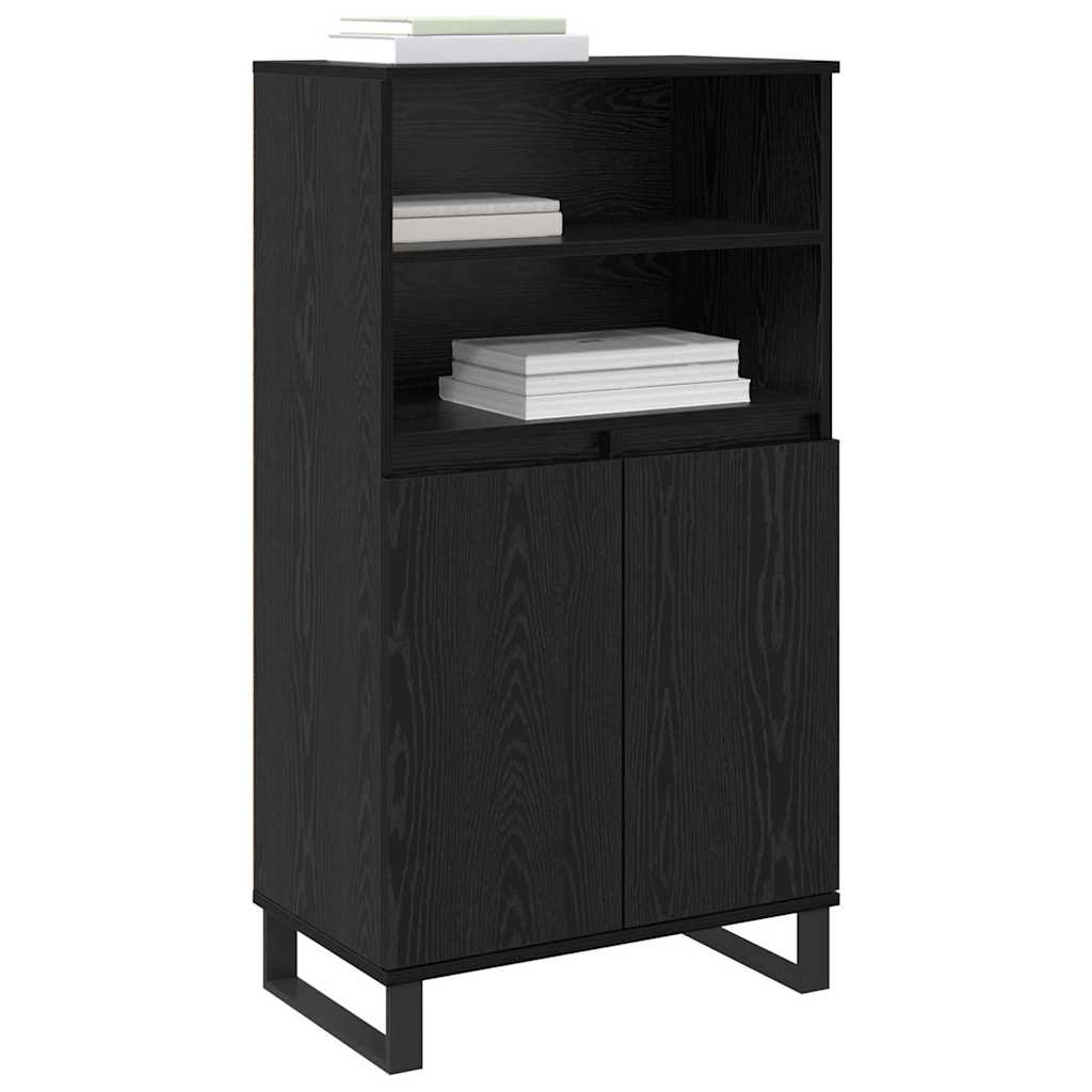 Haut Armoire Noir 60 x 36 x 110 cm Bois d'ingénierie - XIOS
