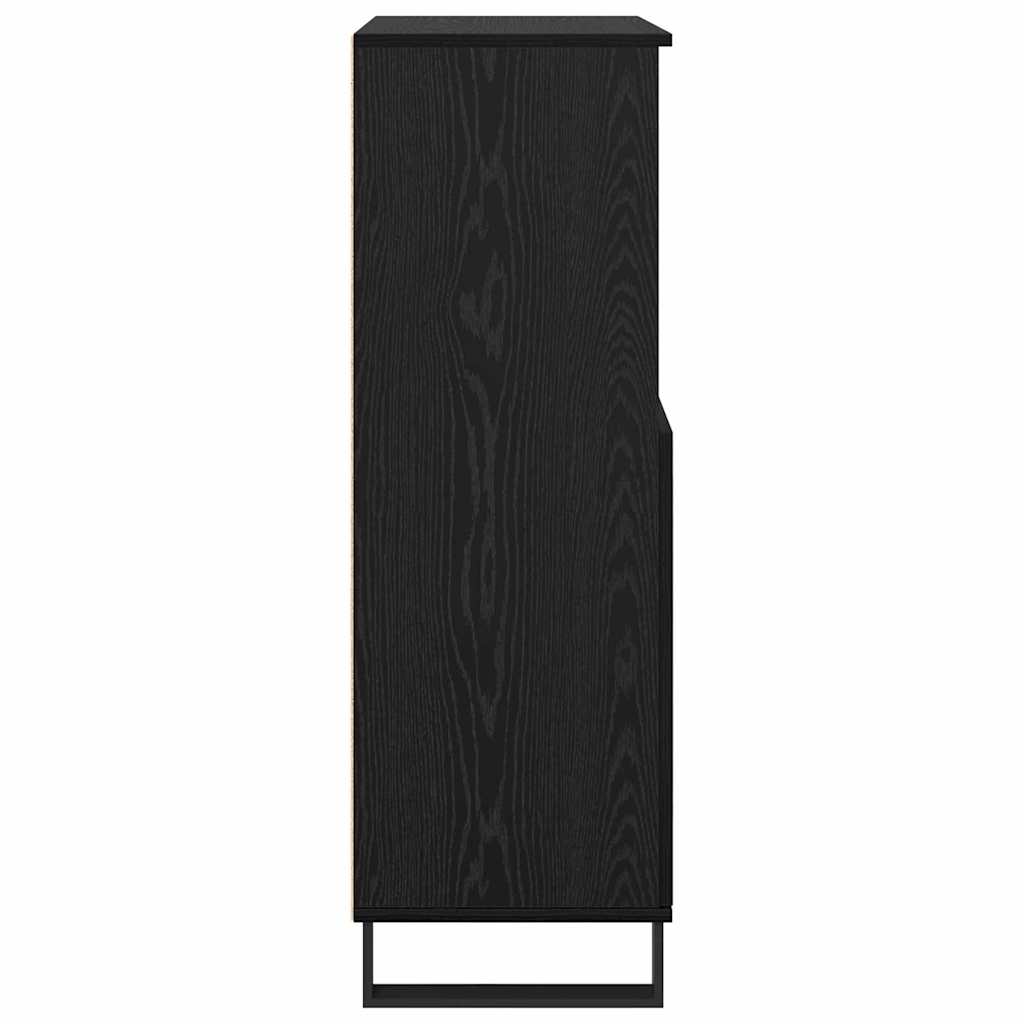 Haut Armoire Noir 60 x 36 x 110 cm Bois d'ingénierie - XIOS