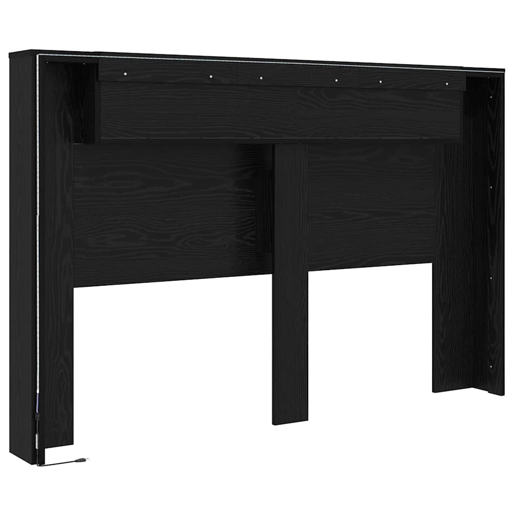 Cabinet de Tête de Lit Chêne noir Bois d'ingénierie - XIOS