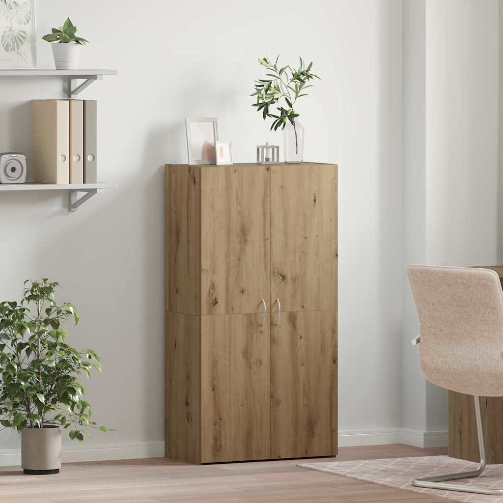 Cabinet de Bureau avec étagère chêne artisanal 60 x 32 x 115 cm - XIOS