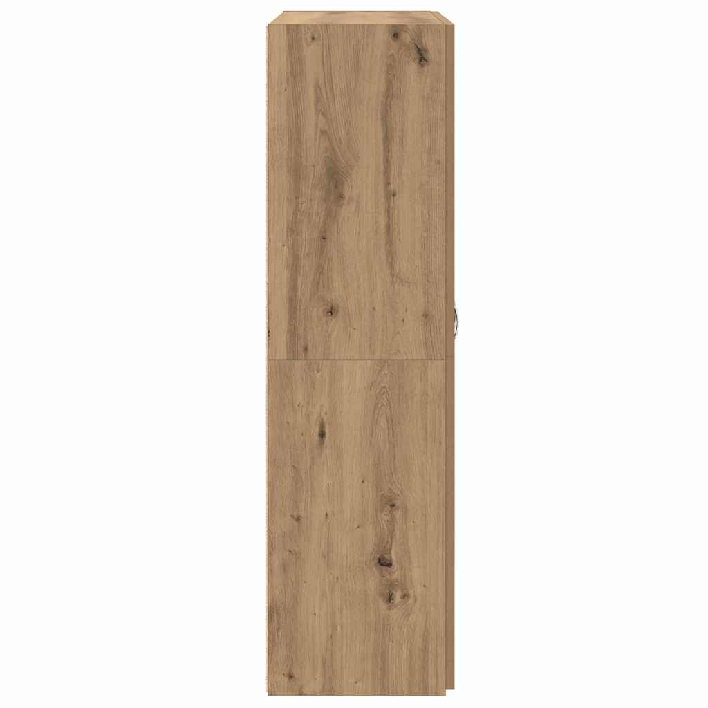 Cabinet de Bureau avec étagère chêne artisanal 60 x 32 x 115 cm - XIOS