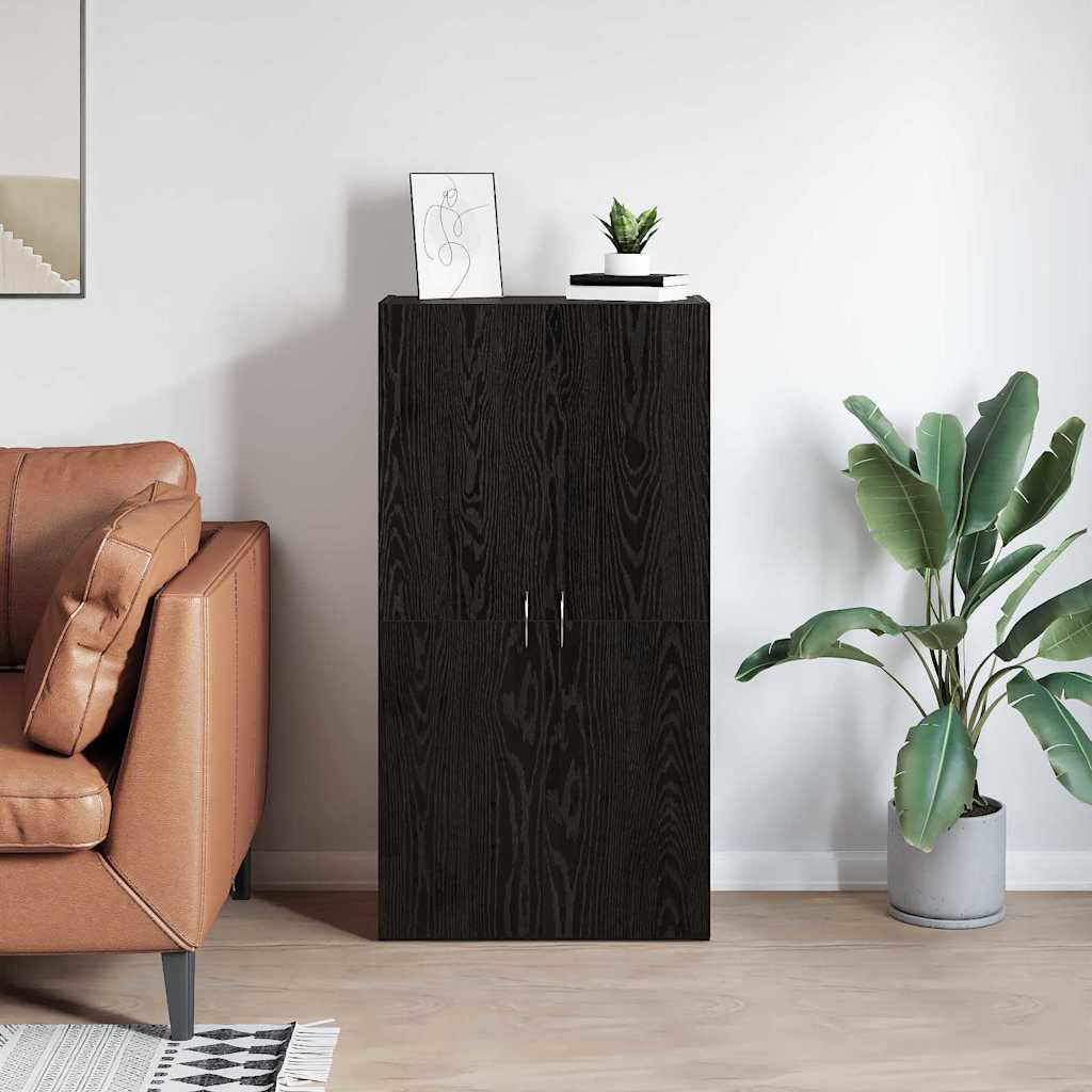Cabinet de Bureau Chêne noir 60 x 32 x 115 cm Bois d'ingénierie - XIOS