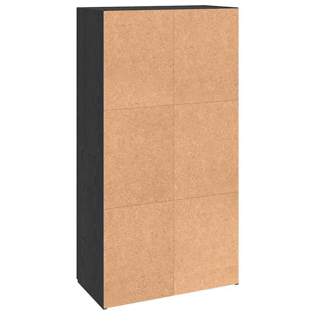 Cabinet de Bureau Chêne noir 60 x 32 x 115 cm Bois d'ingénierie - XIOS