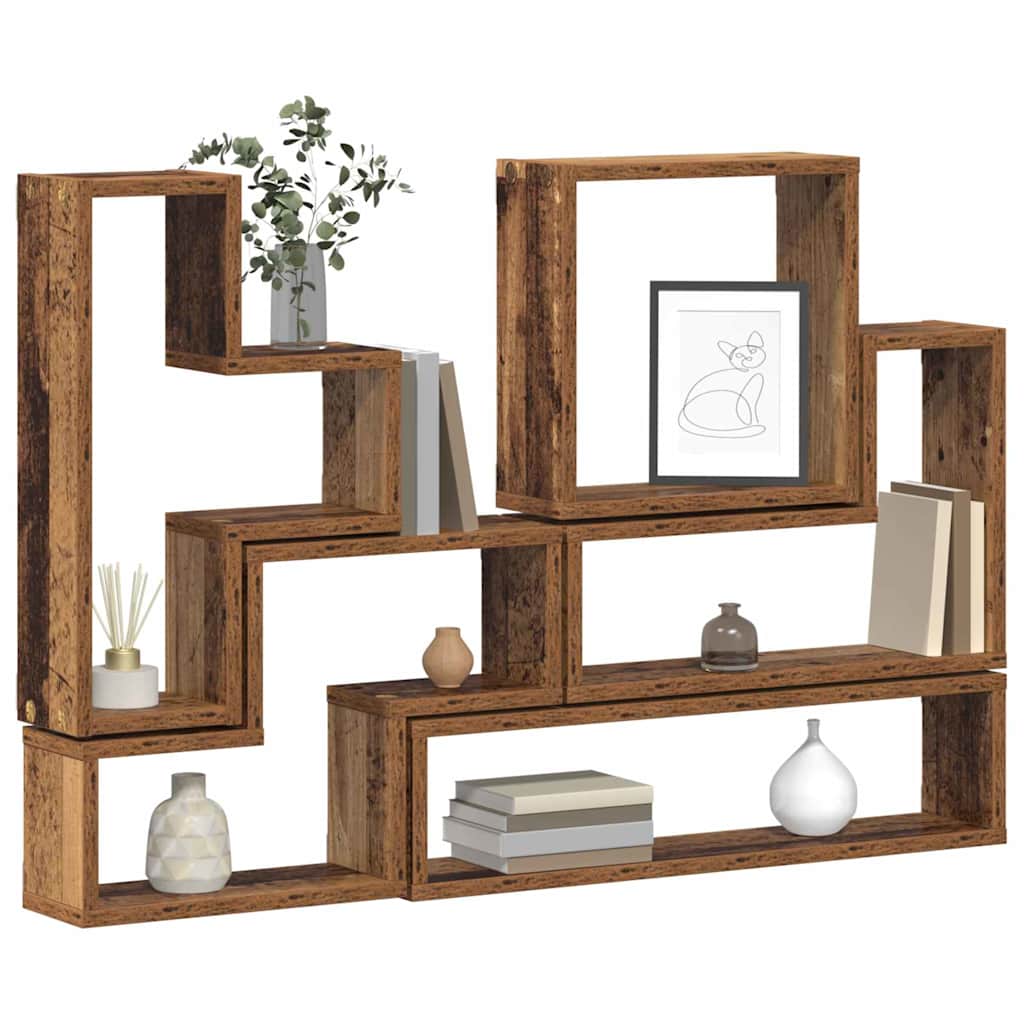 Cube mural Autre Bois ancien 96 x 12 x 64 cm Bois d'ingénierie - XIOS