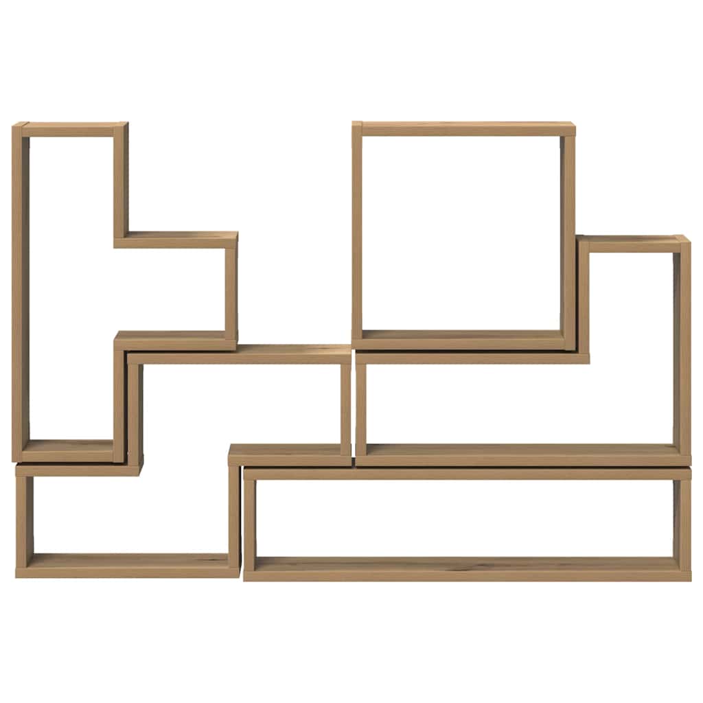 Cube mural chêne artisanal 96 x 12 x 64 cm Bois d'ingénierie - XIOS