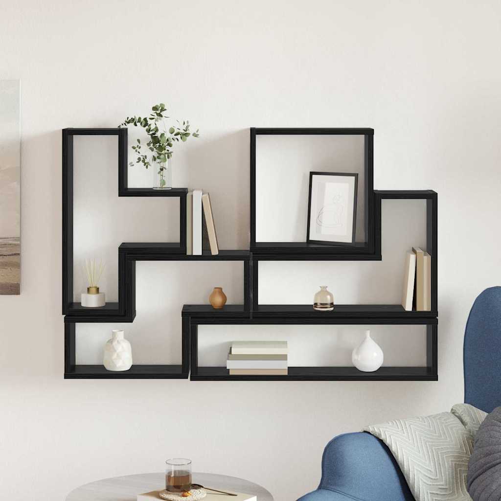 Cube mural Autre Chêne noir 96 x 12 x 64 cm Bois d'ingénierie - XIOS