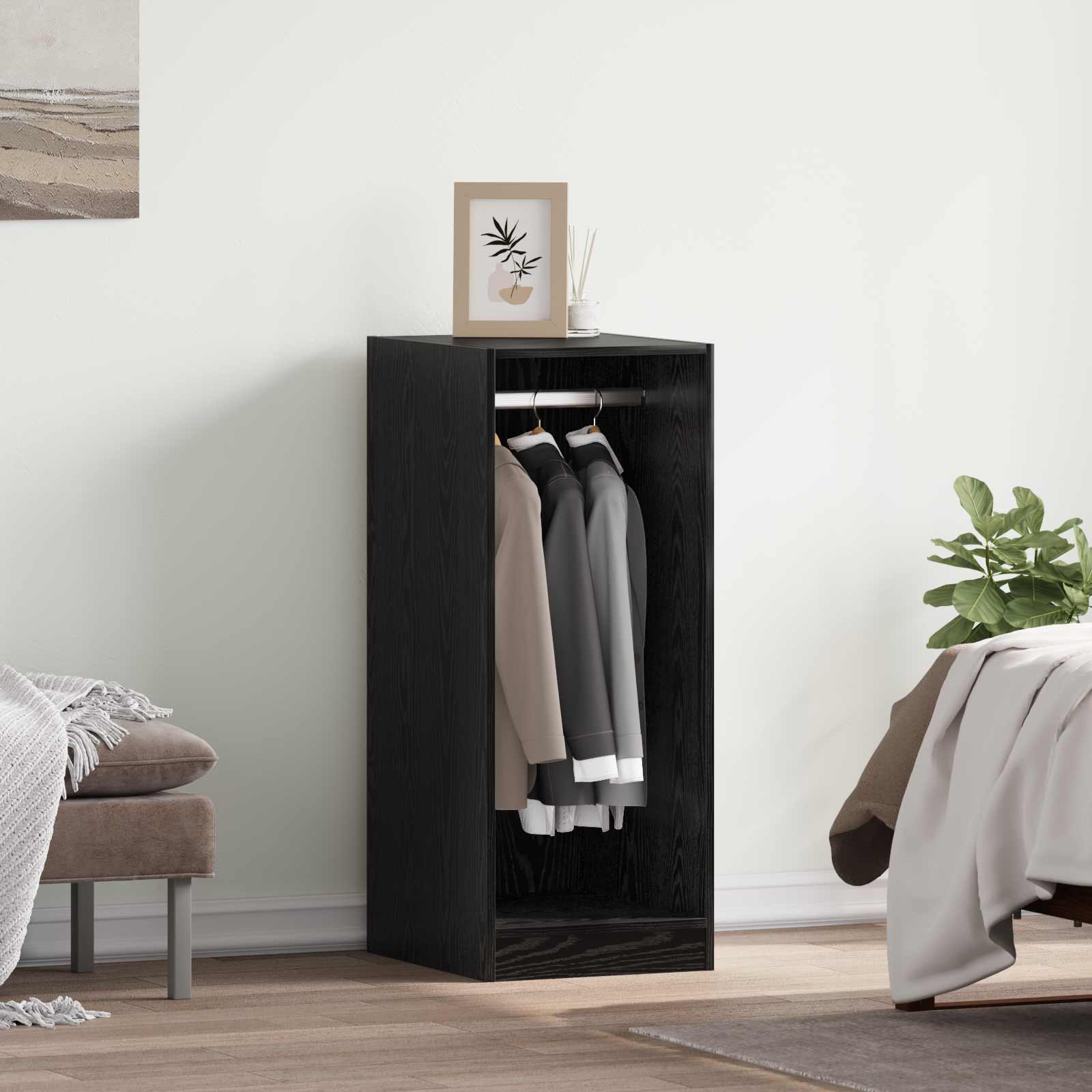 Armoire avec étagère avec stockage Chêne noir 41 x 48 x 102 cm - XIOS