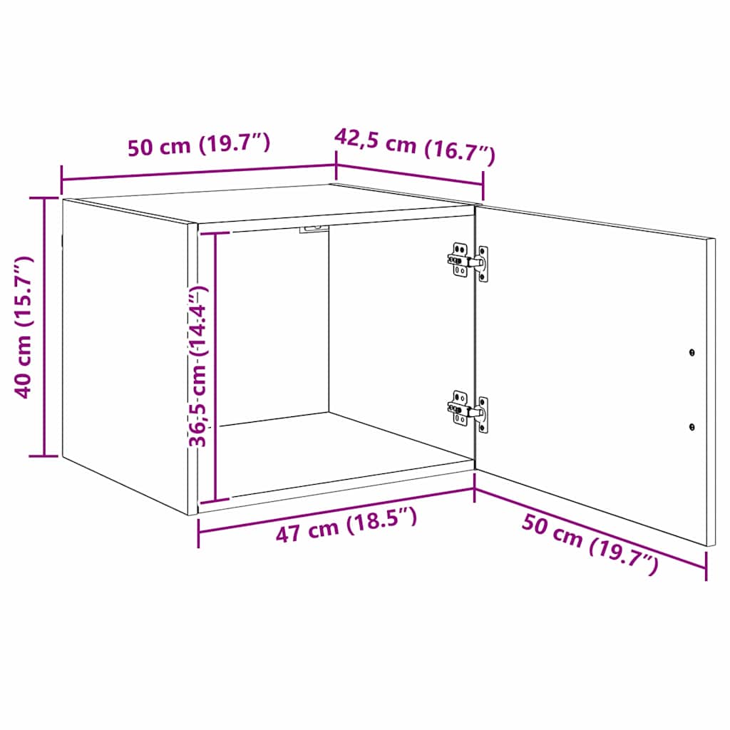 Meuble mural Bois ancien 50 x 42,5 x 40 cm Bois d'ingénierie - XIOS