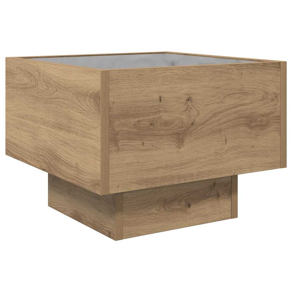 Table basse chêne artisanal 40 x 40 x 30 cm Bois d'ingénierie - XIOS