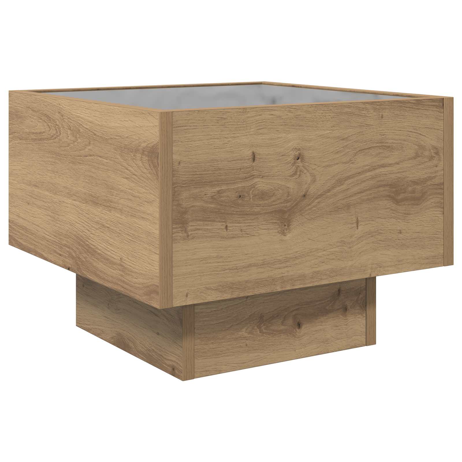 Table basse chêne artisanal 40 x 40 x 30 cm Bois d'ingénierie - XIOS