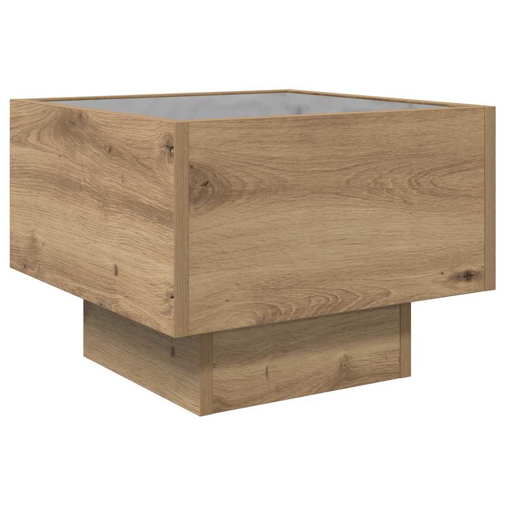 Table basse chêne artisanal 40 x 40 x 30 cm Bois d'ingénierie - XIOS