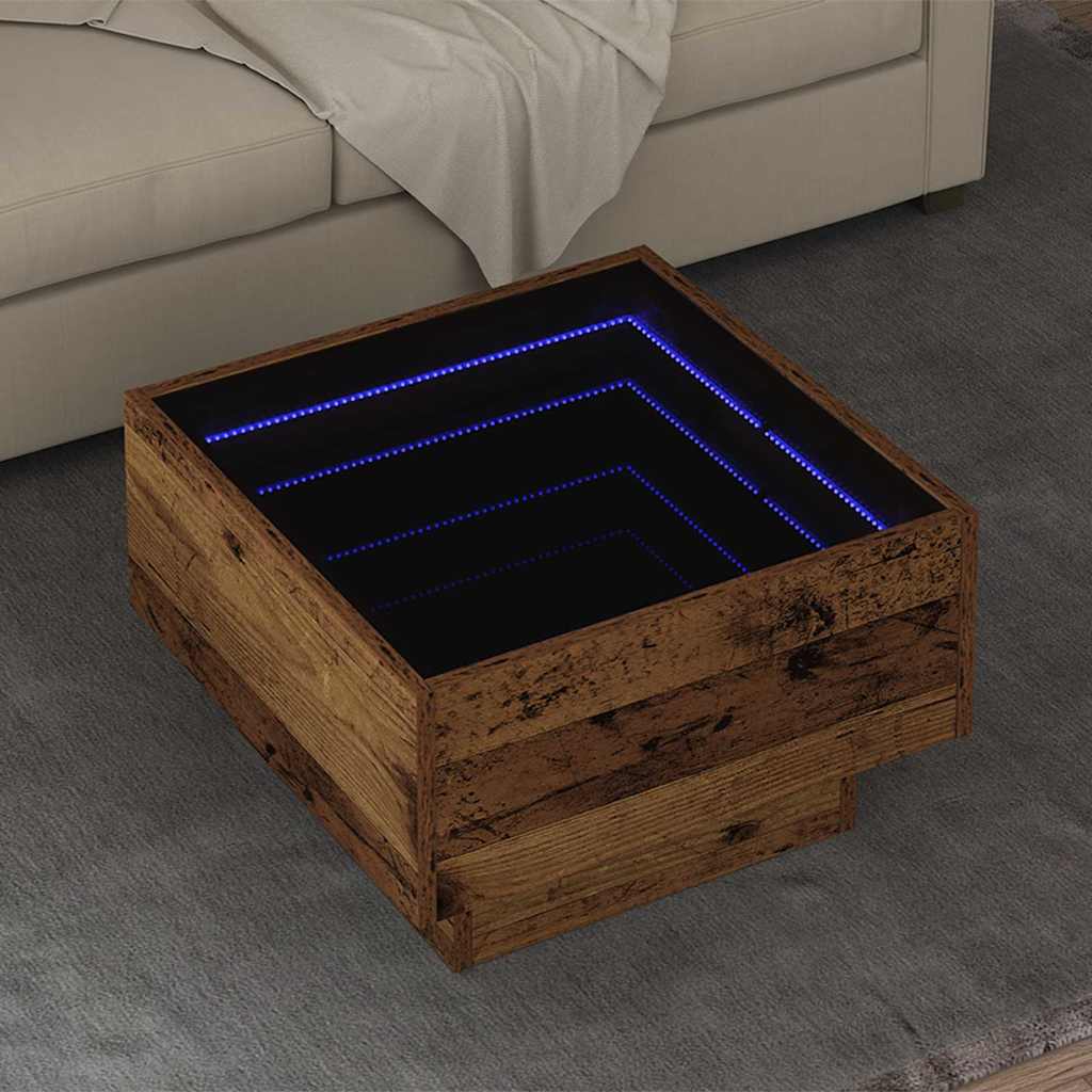 Table basse Bois ancien 50 x 50 x 30 cm Bois d'ingénierie - XIOS
